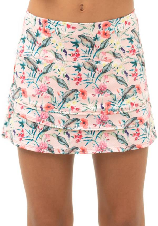 Lucky In Love Girls' Floral Blush Tennis Skirt