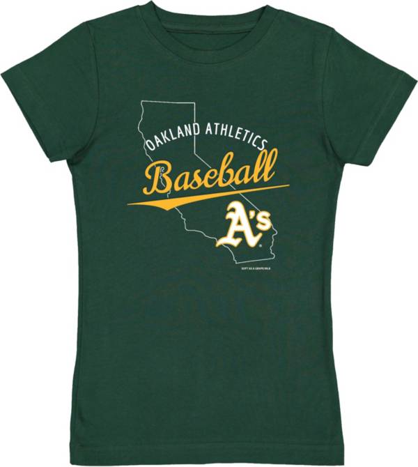 Soft As A Grape Youth Oakland Athletics Green Jersey T-Shirt