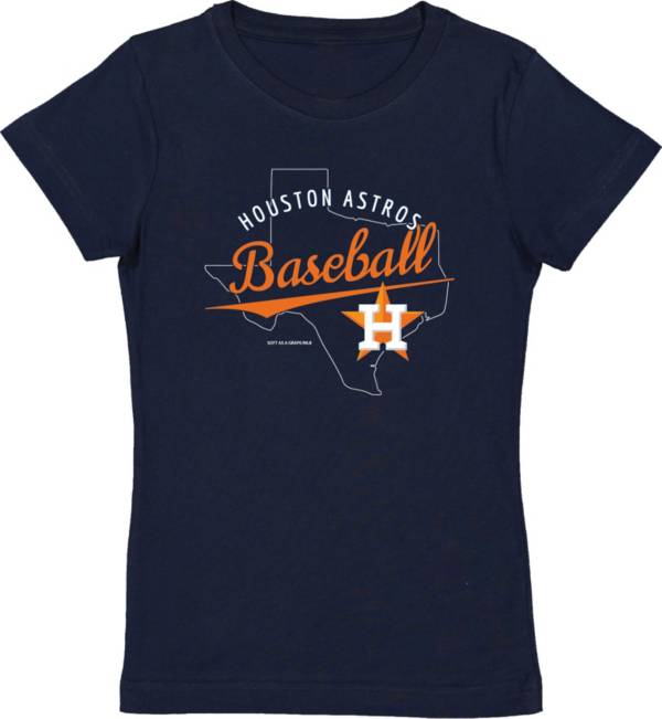 Soft As A Grape Youth Houston Astros Navy Jersey T-Shirt