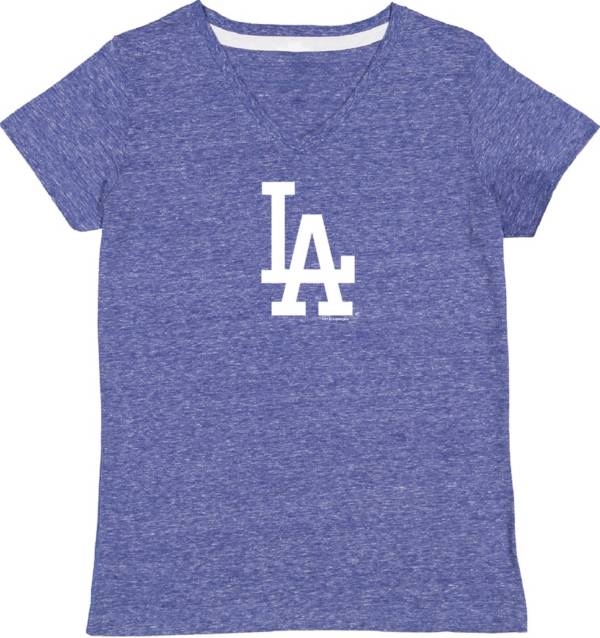 Soft As A Grape Women's Los Angeles Dodgers Royal V-Neck T-Shirt