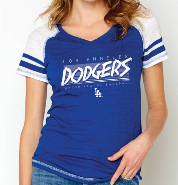 Soft As A Grape Women's Los Angeles Dodgers Royal V-Neck T-Shirt