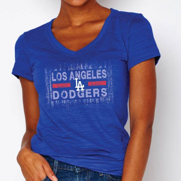 Soft As A Grape Women's Los Angeles Dodgers Royal V-Neck T-Shirt