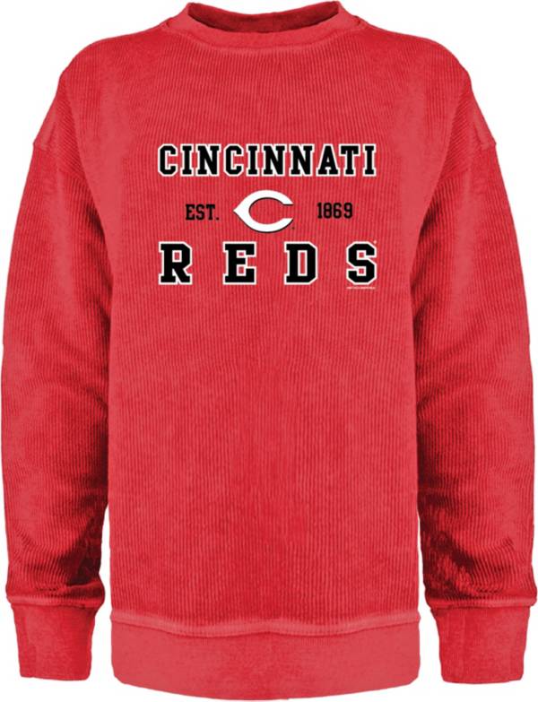 Soft As A Grape Women's Cincinnati Reds Red Crew Pullover Sweater