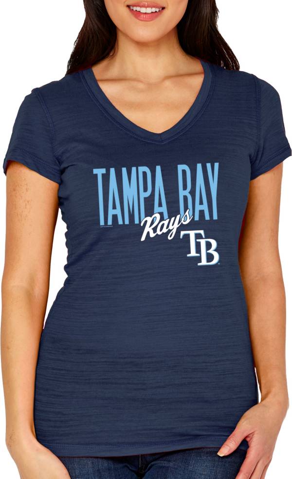 Soft As A Grape Women's Tampa Bay Rays Navy V-Neck T-Shirt product image