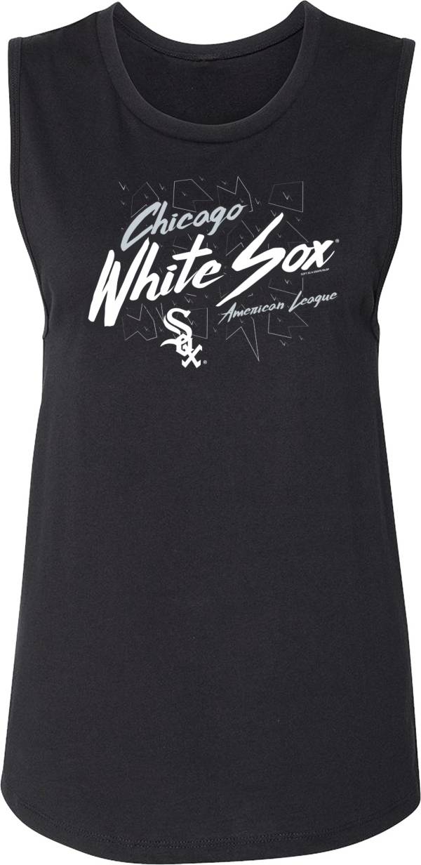 Soft As A Grape Women's Chicago White Sox Black Muscle Tank Top