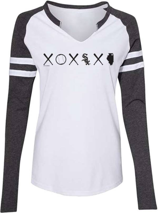 Soft As A Grape Women's Chicago White Sox White Long Sleeve Raglan T-Shirt product image