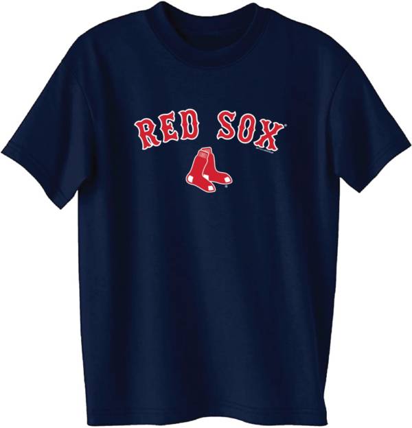 Soft As A Grape Youth Boston Red Sox Navy Wordmark T-Shirt