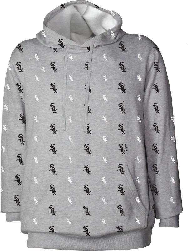 Stitches Men's Chicago White Sox Grey All Over Print Pullover Hoodie