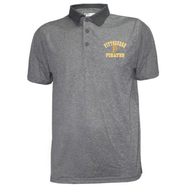 Stitches Men's Pittsburgh Pirates Poly Polo