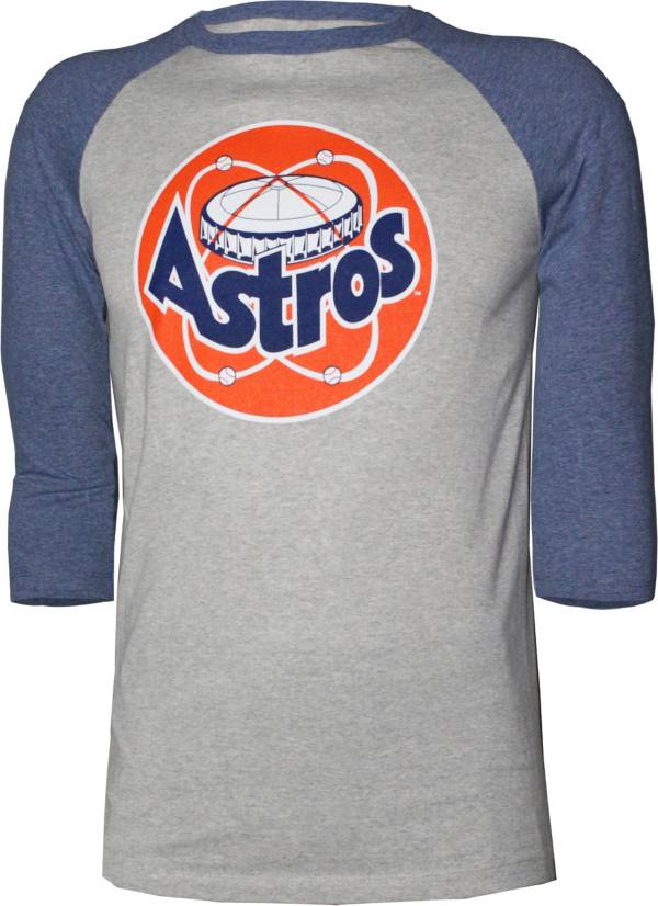 Stitches Men's Houston Astros Navy Raglan T-Shirt