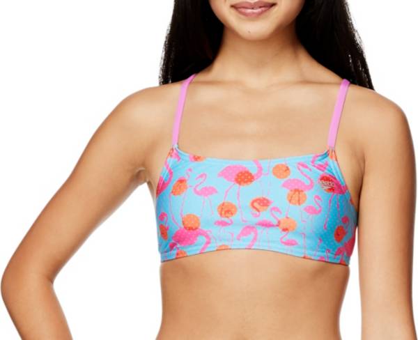 Speedo Women's Printed Fixed Back Bikini Top