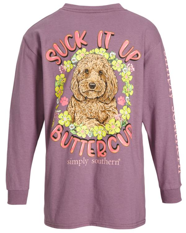 Simply Southern Girls' Long Sleeve Suck It Up Buttercup T-Shirt product image