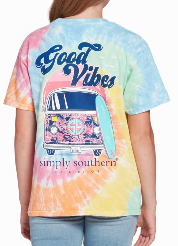 Simply Southern Girl's Good Vibes Short Sleeve Graphic T-shirt