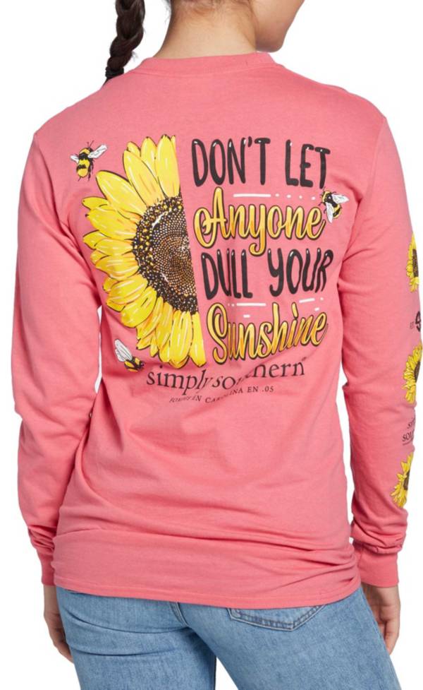 Simply Southern Women's Dull Sunshine Long Sleeve Graphic T-Shirt