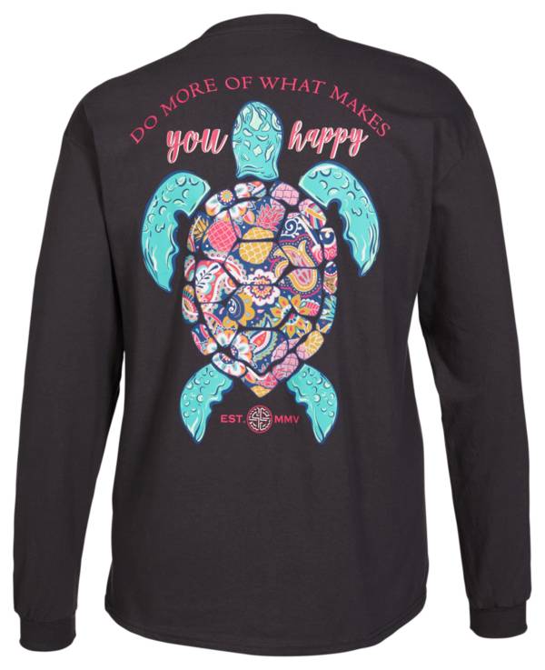 Simply Southern Women's Long Sleeve Happy Graphic T-Shirt