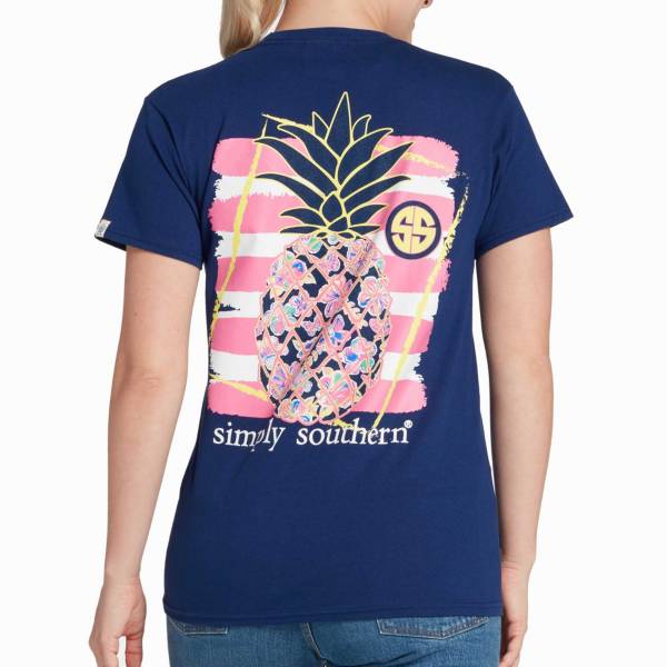 Simply Southern Women's Flora Pine Short Sleeve Graphic T-Shirt