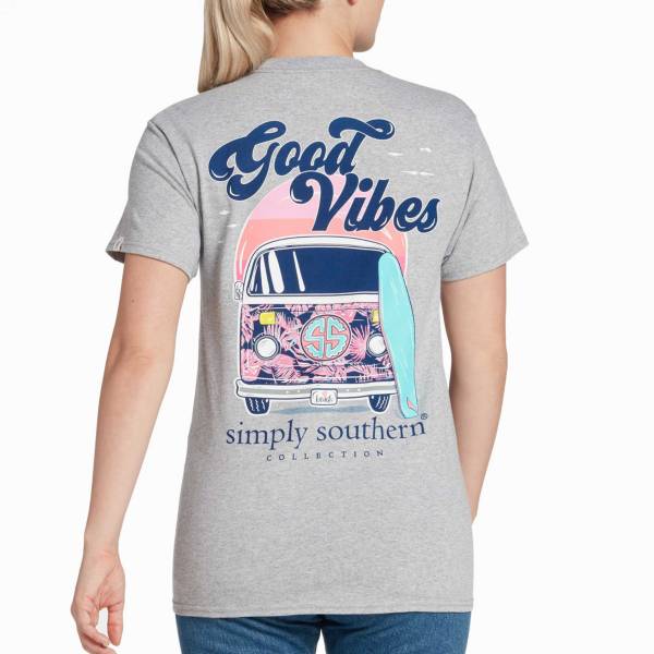 Simply Southern Women's Good Vibes Short Sleeve Graphic T-shirt