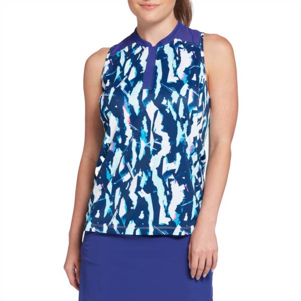 Slazenger Women's Fragment Back Slit Sleeveless Golf Polo