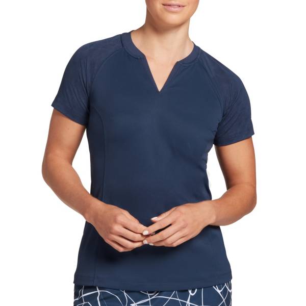 Slazenger Women's Jacquard Short Sleeve Golf Polo