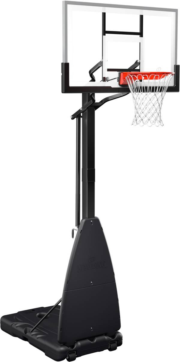 Spalding 54" Tempered Glass Screw Jack Portable Basketball Hoop