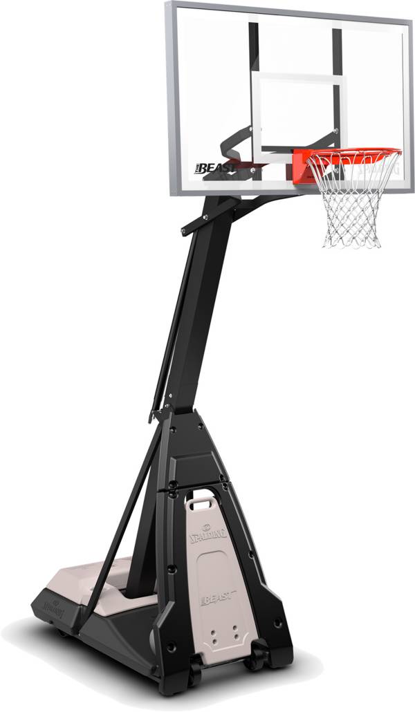 Spalding The Beast 60" Tempered Glass Portable Basketball Hoop