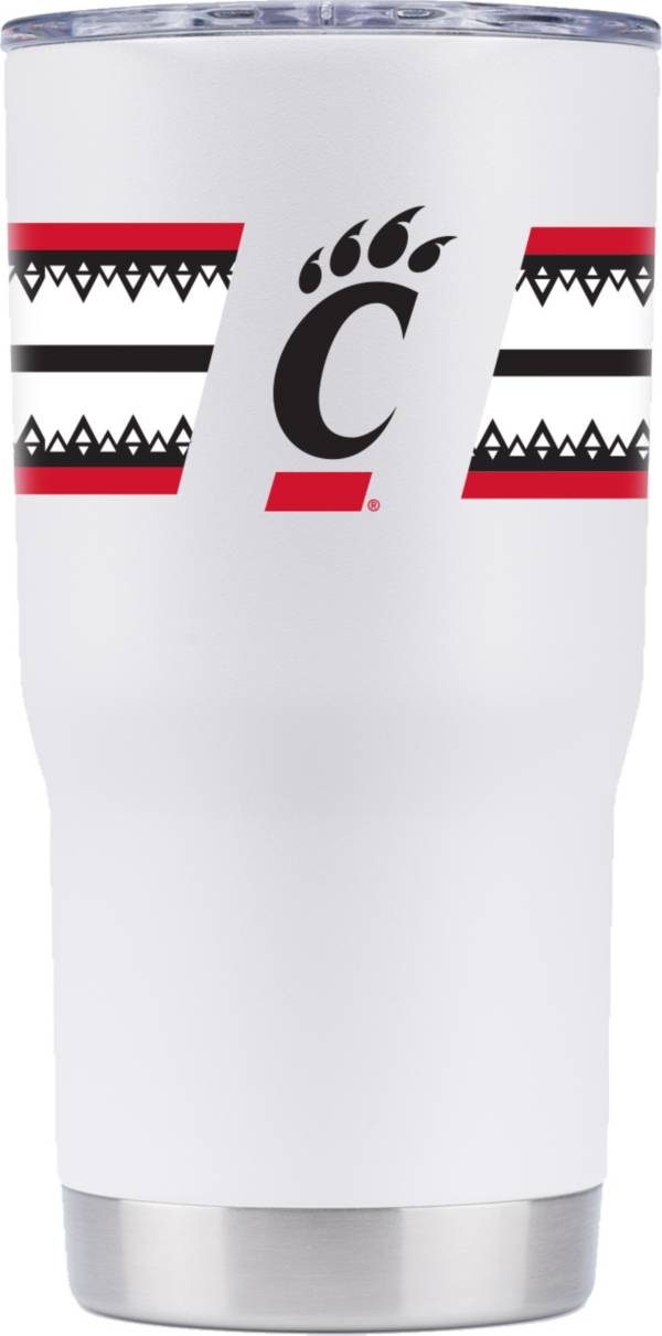 Gametime SideKicks Cincinnati Bearcats 30 oz. Striped White Stainless Steel Tumbler