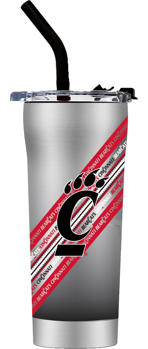 Gametime SideKicks Cincinnati Bearcats 20 oz. Striped White Stainless Steel Tumbler