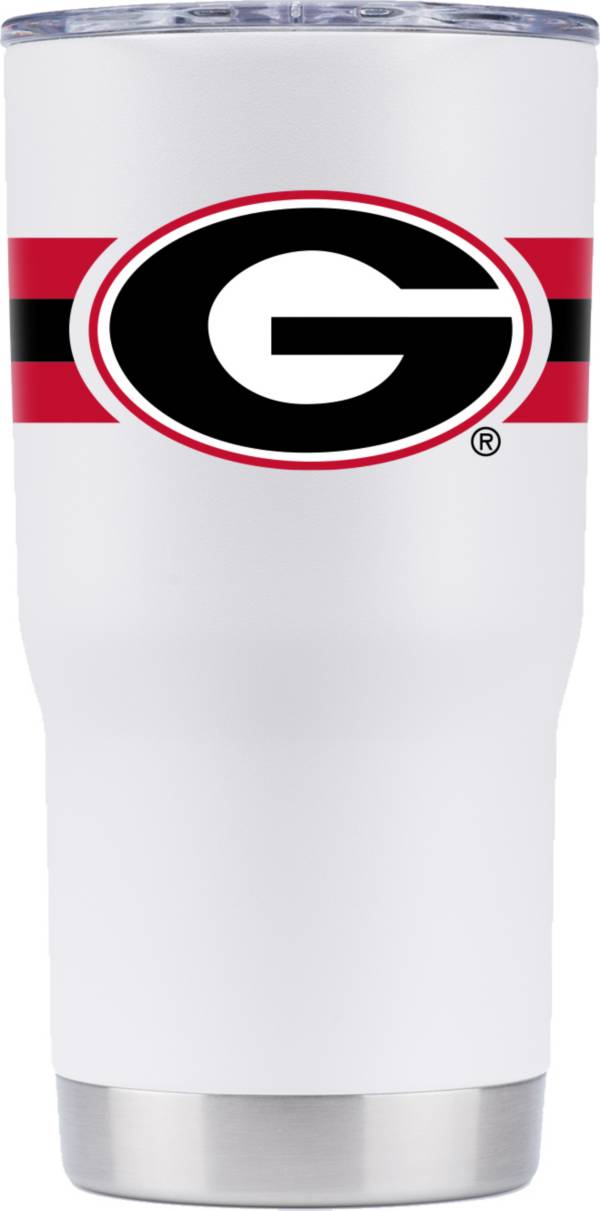 Gametime SideKicks Georgia Bulldogs 30 oz. Striped White Stainless Steel Tumbler