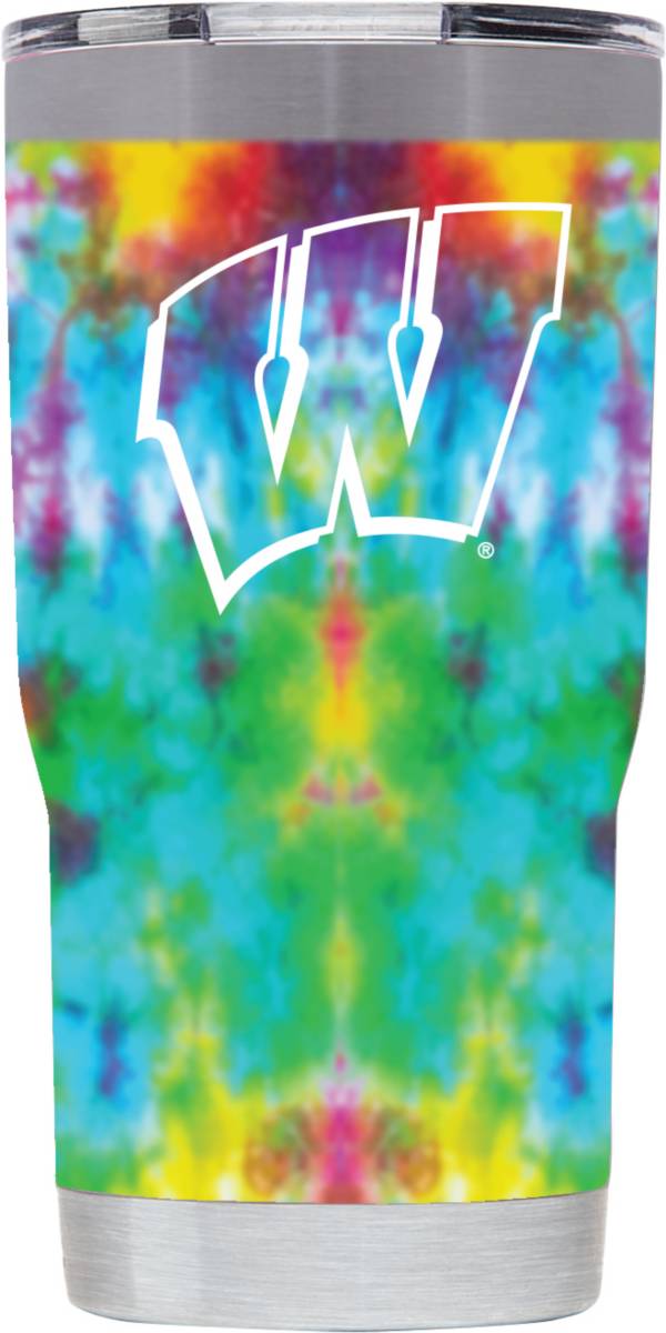 Gametime SideKicks Wisconsin Badgers Stainless Steel 20 oz. Tie-Dye Tumbler