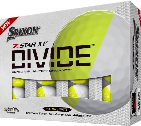 Srixon 2022 Z-STAR XV Divide White/Yellow Golf Balls product image