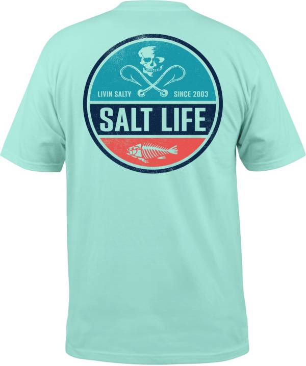 life Salt Zone Performance Wear,Mens saltwater short sleeve fishing shirt,reel 