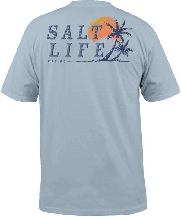 Salt Life Men's Leaning Palms Short Sleeve Graphic T-Shirt