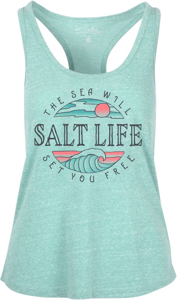 Salt Life Women's Set You Free Tri-Blend Racerback Tank Top