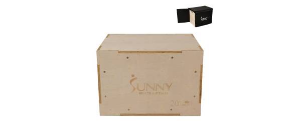 Sunny Health & Fitness Wood Plyo Box with Cover