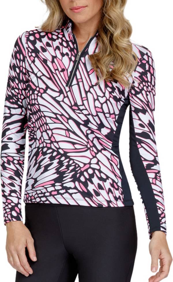 Tail Women's Mini Mandarin Mock Neck Long Sleeve Golf Shirt