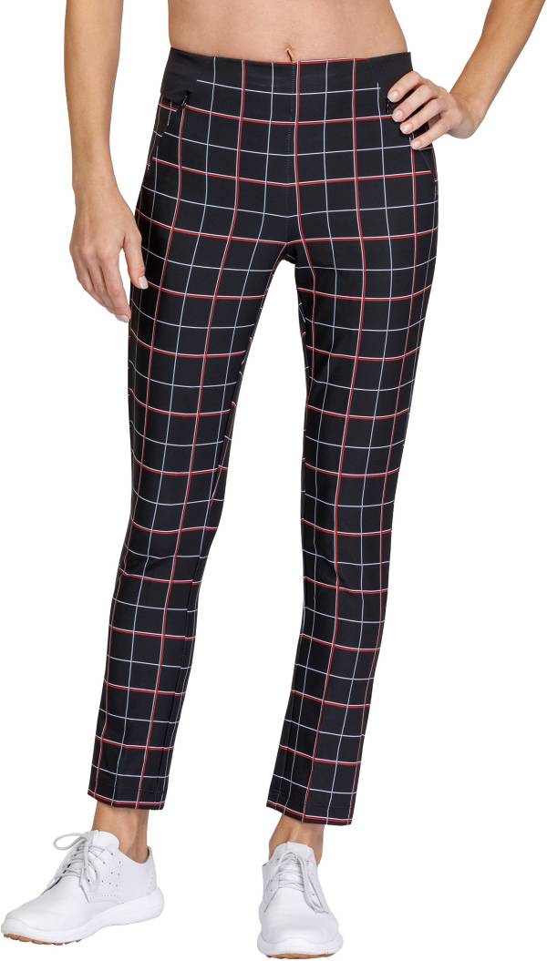 Tail Women's Pierced Waistband Plaid Golf Pant