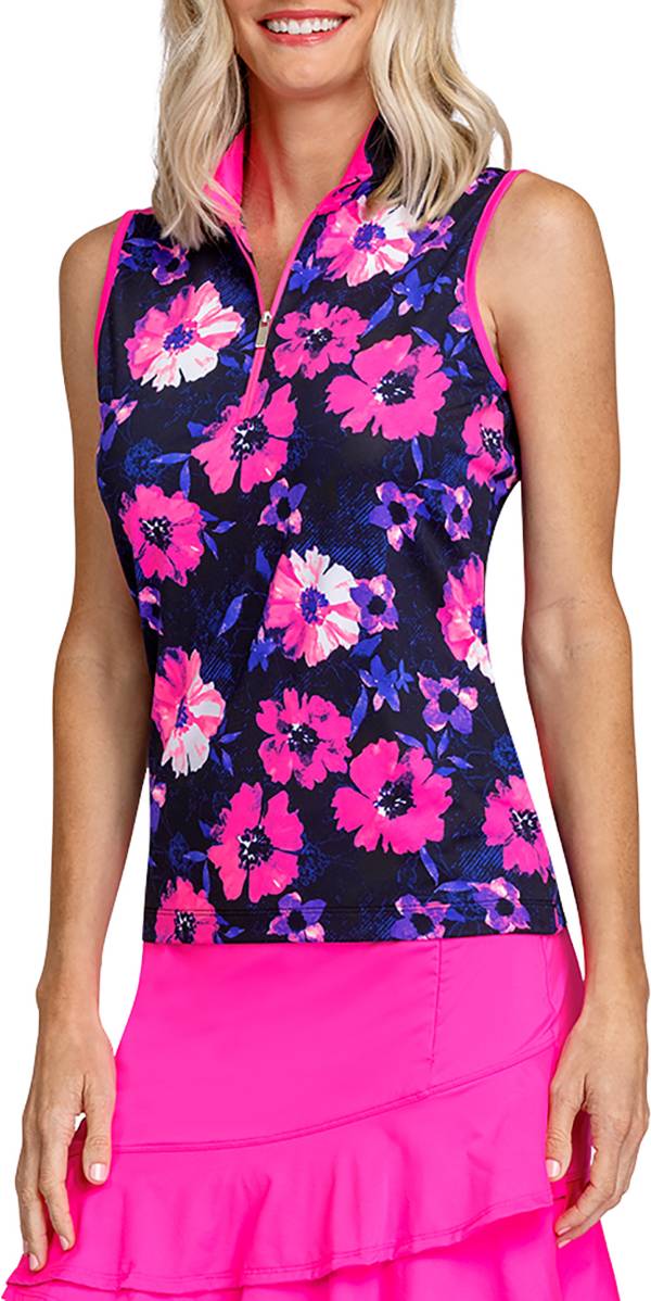 Tail Women's Sleeveless Mock Neck ¾ Zip Golf Polo