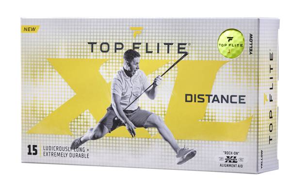 Top Flite 2022 XL Distance Yellow Golf Balls - 15 Pack