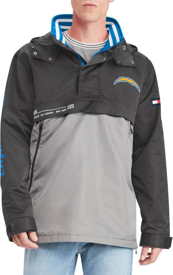 Tommy Hilfiger Men's Los Angeles Chargers Anorak Black Jacket