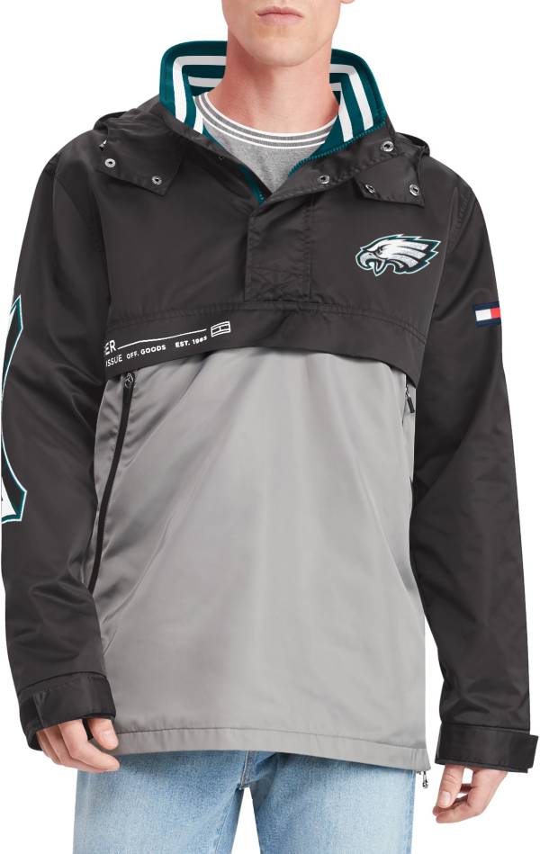 Tommy Hilfiger Men's Philadelphia Eagles Anorak Black Jacket