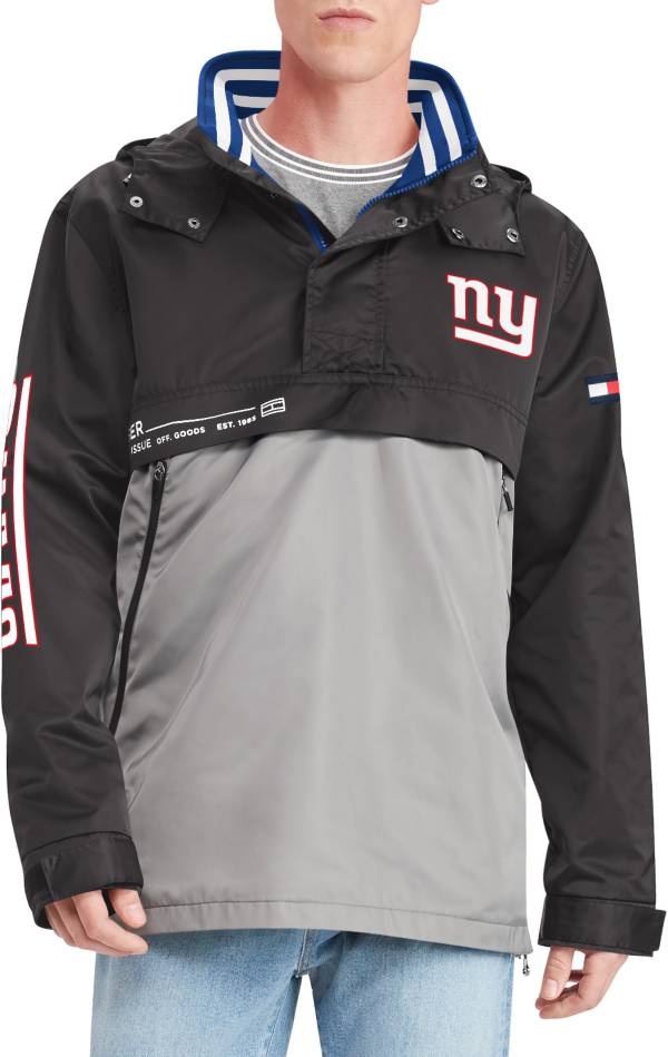 Tommy Hilfiger Men's New York Giants Anorak Black Jacket