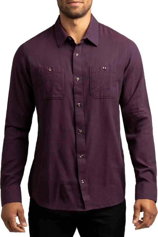 TravisMathew Men's Hefe Button-Up Flannel Golf Shirt