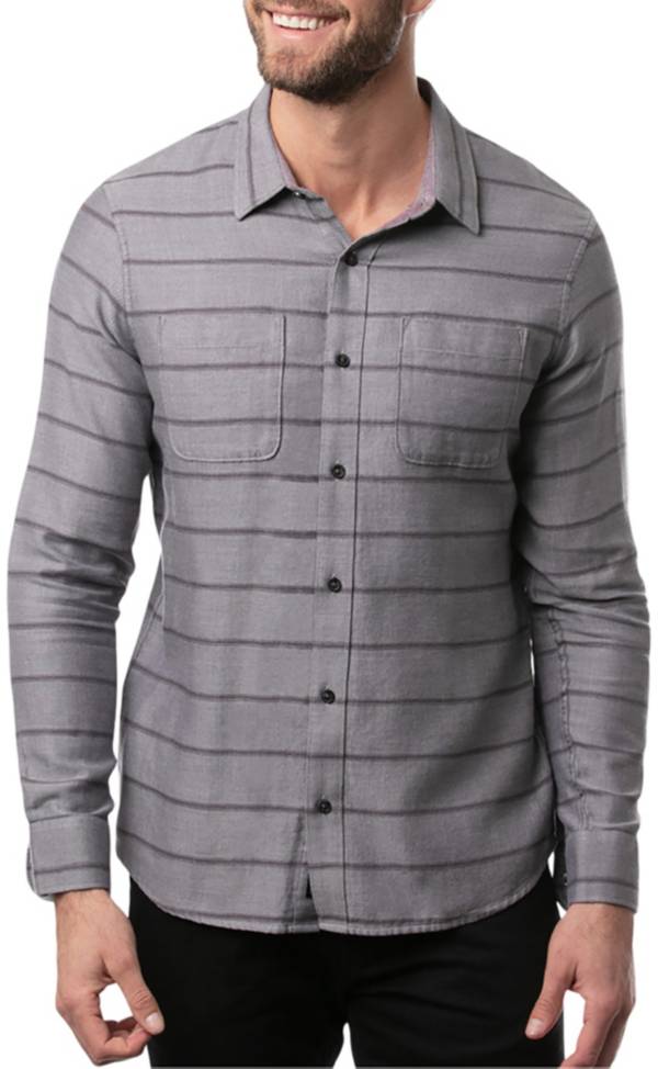 TravisMathew Men's Lights Out Button-Up Flannel Golf Shirt