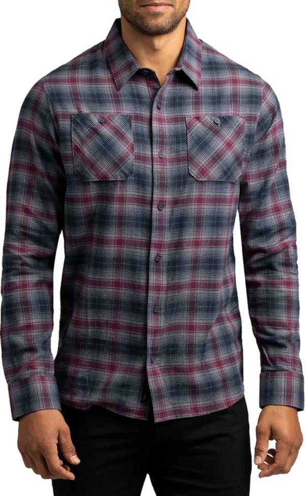 TravisMathew Men's High Stakes Button-Up Flannel Golf Shirt