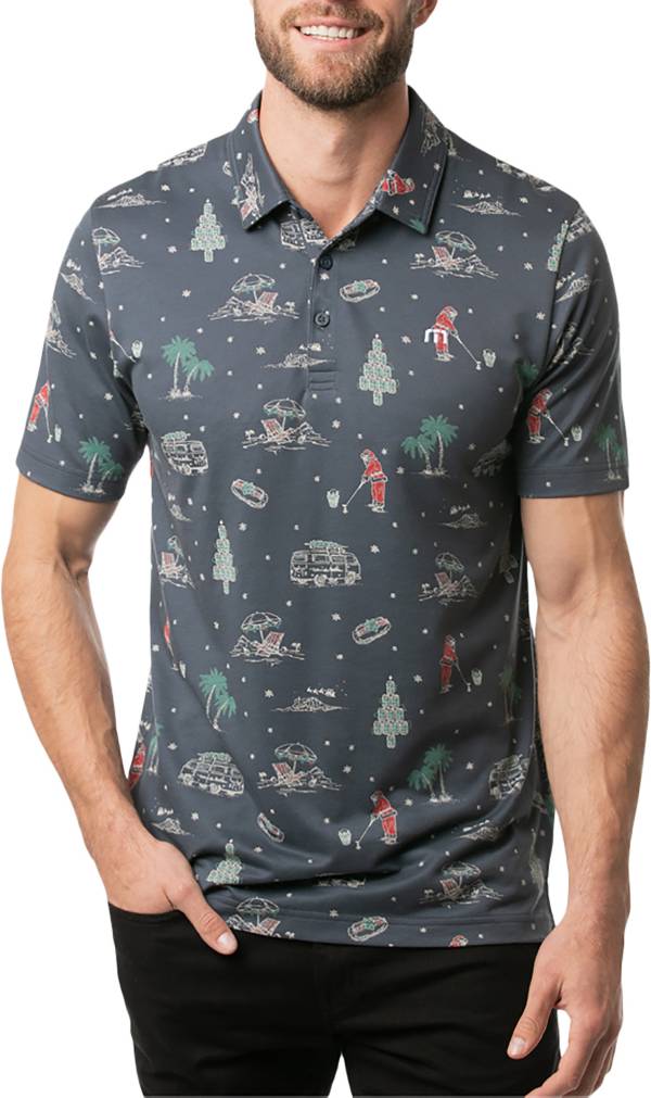 TravisMathew Men's Tinsel Tradition Short Sleeve Golf Polo