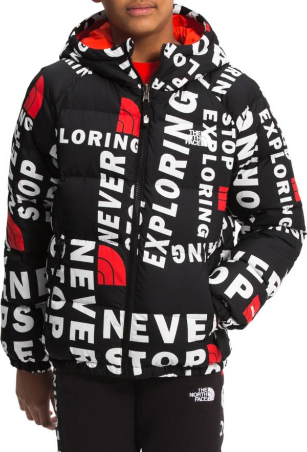 The North Face Boys' Printed Reversible Hyalite Down Jacket