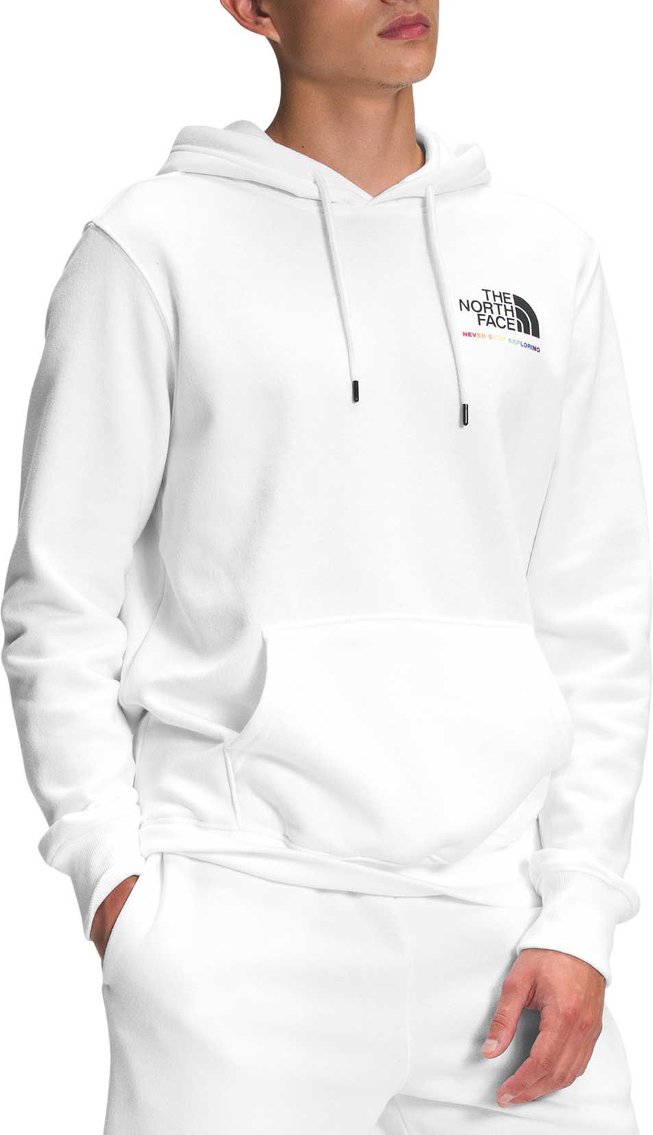 northface white sweatshirt