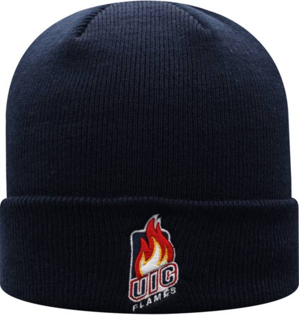 Top of the World Men's UIC Flames Blue Cuff Knit Beanie