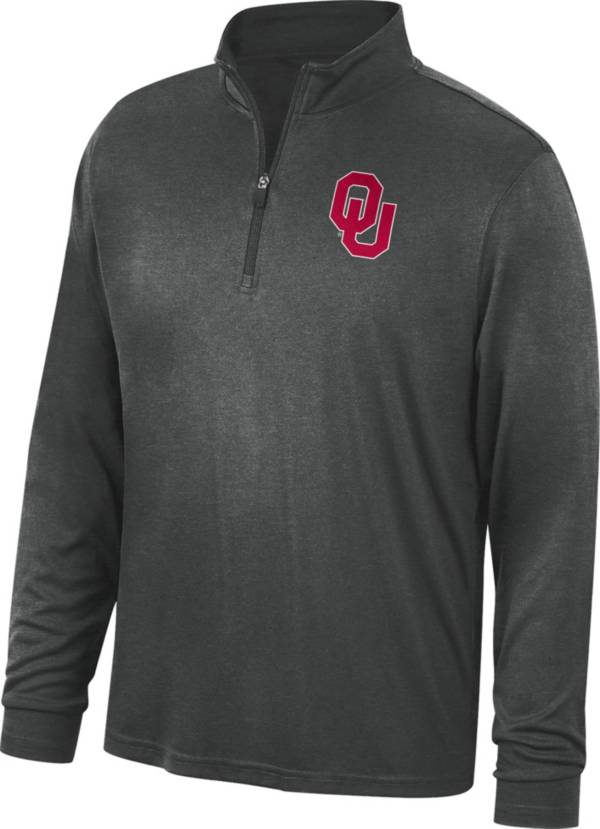 Top of the World Men's Oklahoma Sooners Grey Quarter-Zip Shirt