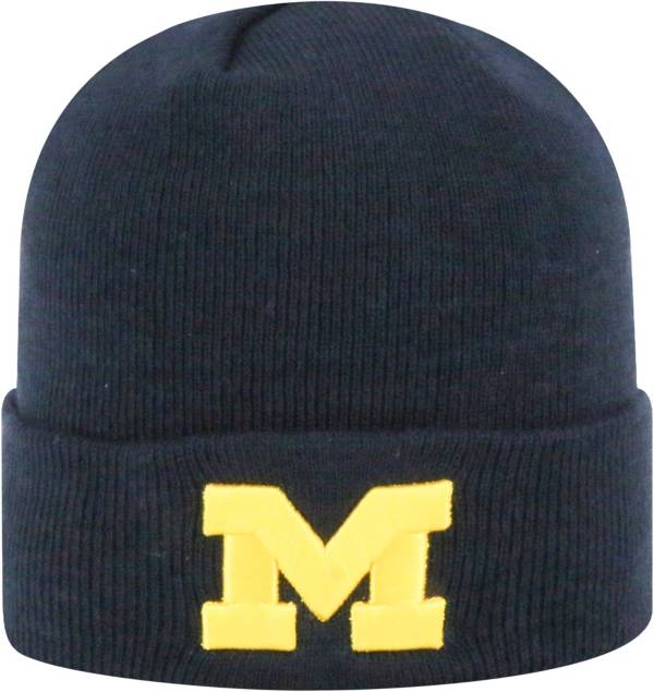 Top of the World Men's Michigan Wolverines Blue Cuff Knit Beanie